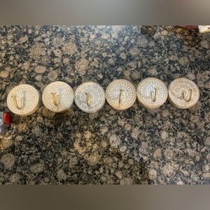 Elegant Cream and Gold Decorative Wall Hooks